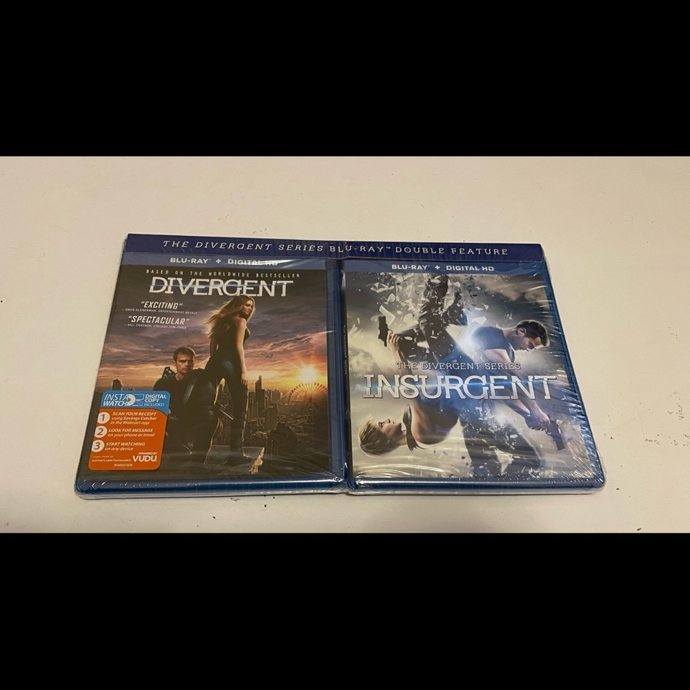 Divergent & Insurgent Blu rays -‎ New